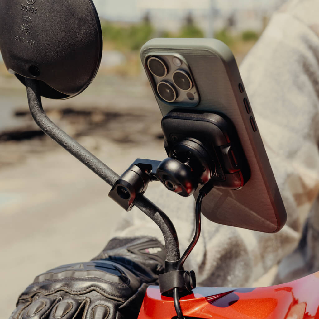 Motorcycle Mirror Mount | Charging Locking - Howling Moto