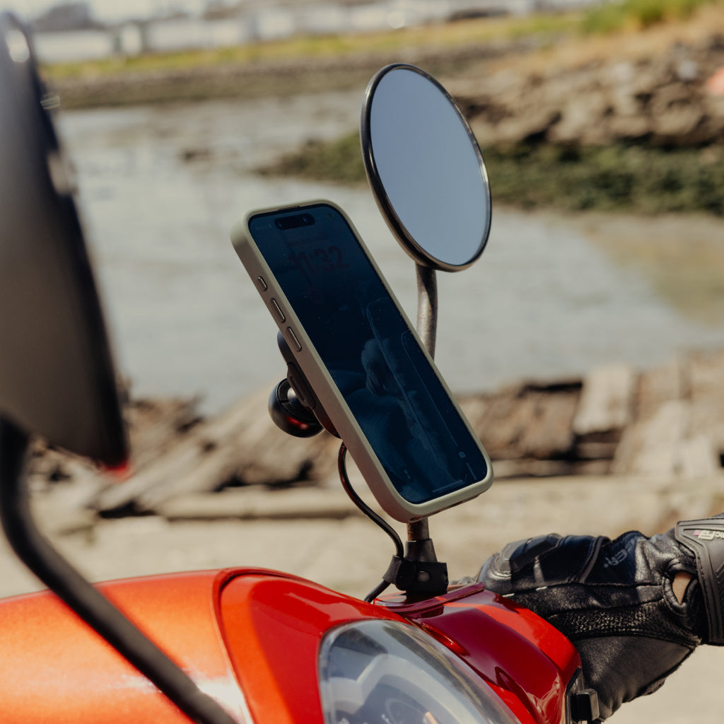 Motorcycle Mirror Mount | Charging Locking - Howling Moto
