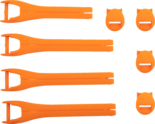 MOOSE OFFROAD Qualifier Boot Strap Kit - Orange, Size 7-9, Part Number 3430-1014