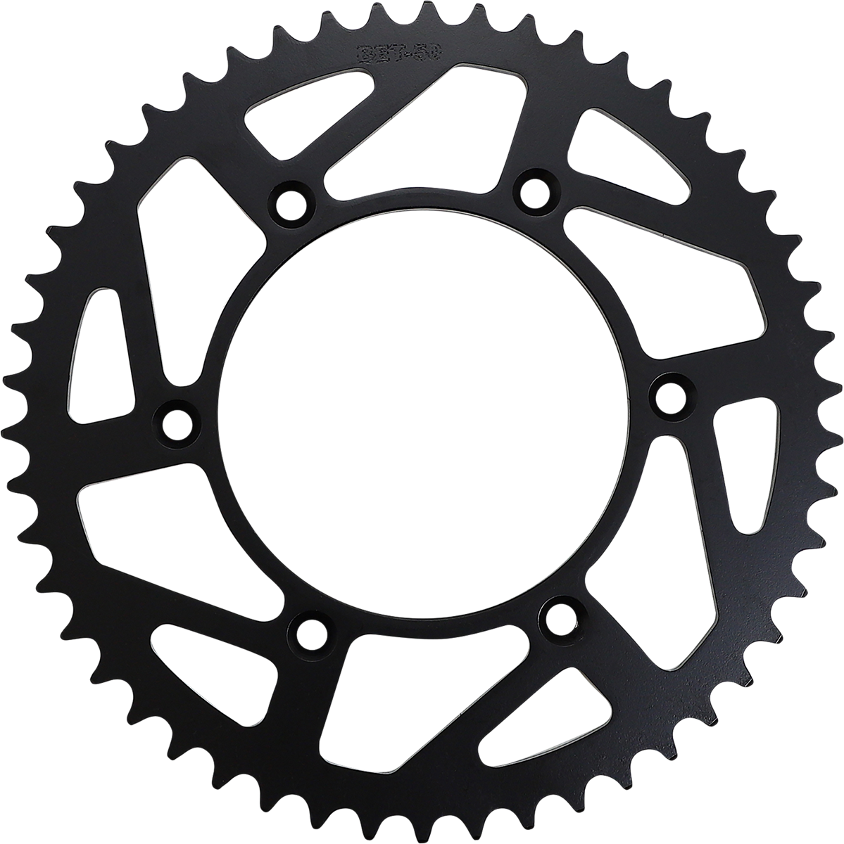 Moose Offroad Beta 1210-BET-50-STL 50-tooth rear sprocket for off-road vehicles, black metal with gear teeth visible.