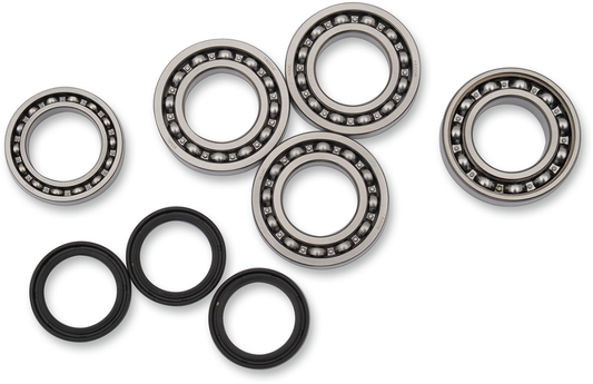 Moose Offroad front differential bearing and seal kit for Polaris UTV, includes bearings and seals for engine maintenance.