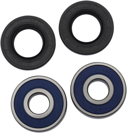 Moose Offroad front wheel bearing kit for ATC/TR200 Fat Cat ATV, part #25-1317, showing bearing components and packaging.