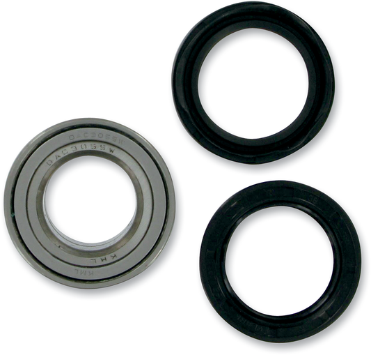 Moose Offroad front wheel bearing kit for Kawasaki and Suzuki motorcycles, part 25-1497, with bearings and seals in package.
