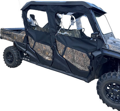 Moose Offroad Honda Pioneer 2023-2024 side enclosures in black, designed for durable weather protection and fitment.