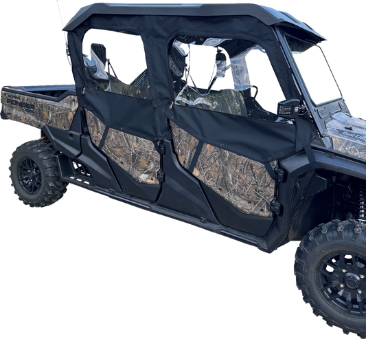 Moose Offroad Honda Pioneer 2023-2024 side enclosures in black, designed for durable weather protection and fitment.