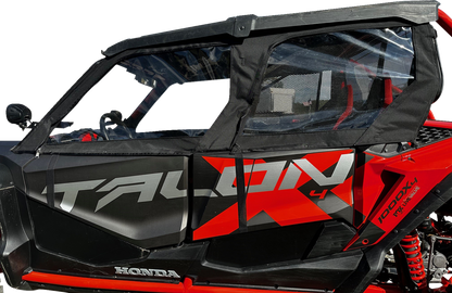 MOOSE OFFROAD Honda Talon 2020-2024 side enclosures in black, designed for off-road protection and fitting Honda Talon models.