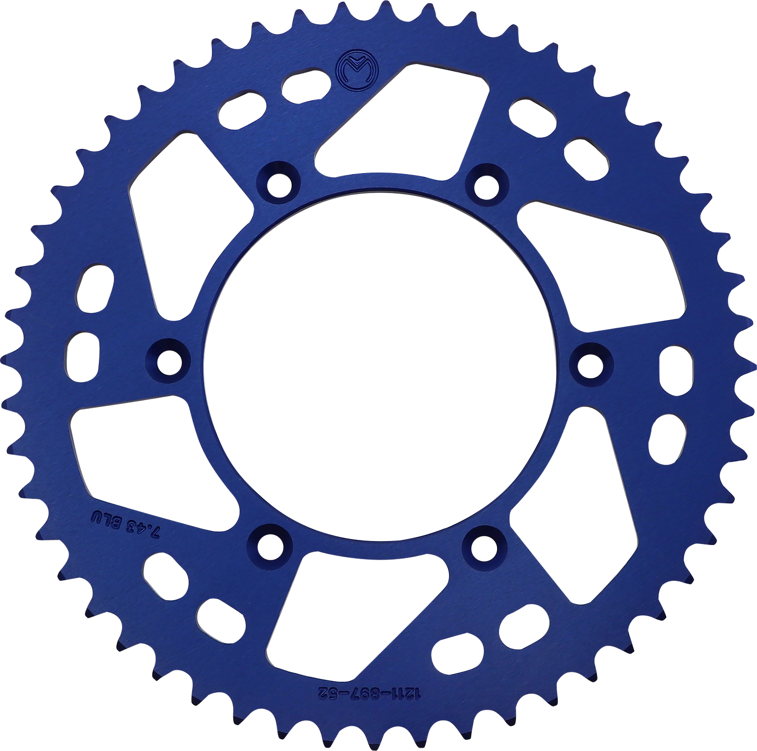 MOOSE OFFROAD Rear Sprocket - Aluminum - 52 Tooth - Blue for Husaberg, Husqvarna, KTM - Part 1211-897-52-12