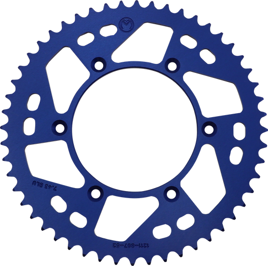 MOOSE OFFROAD Rear Sprocket - Aluminum - 52 Tooth - Blue for Husaberg, Husqvarna, KTM - Part 1211-897-52-12