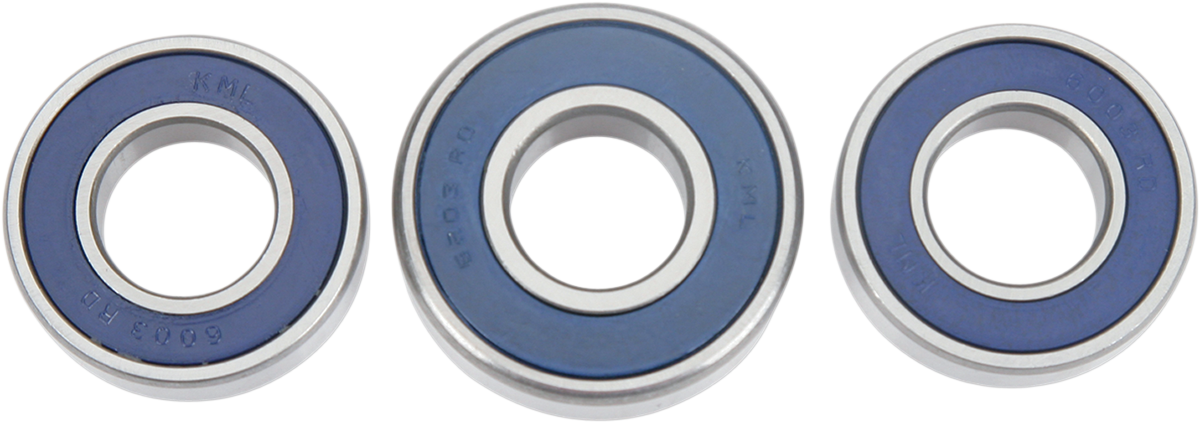 Moose Offroad rear wheel bearing kit for MX1 hubs, showing multiple bearings and components in the kit.