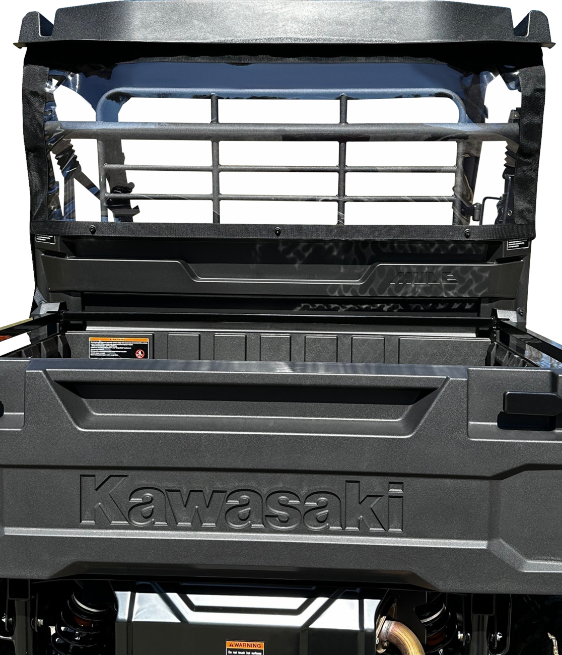 Moose Offroad rear windscreen for Mule Pro MX side view, durable off-road protective screen for side window.