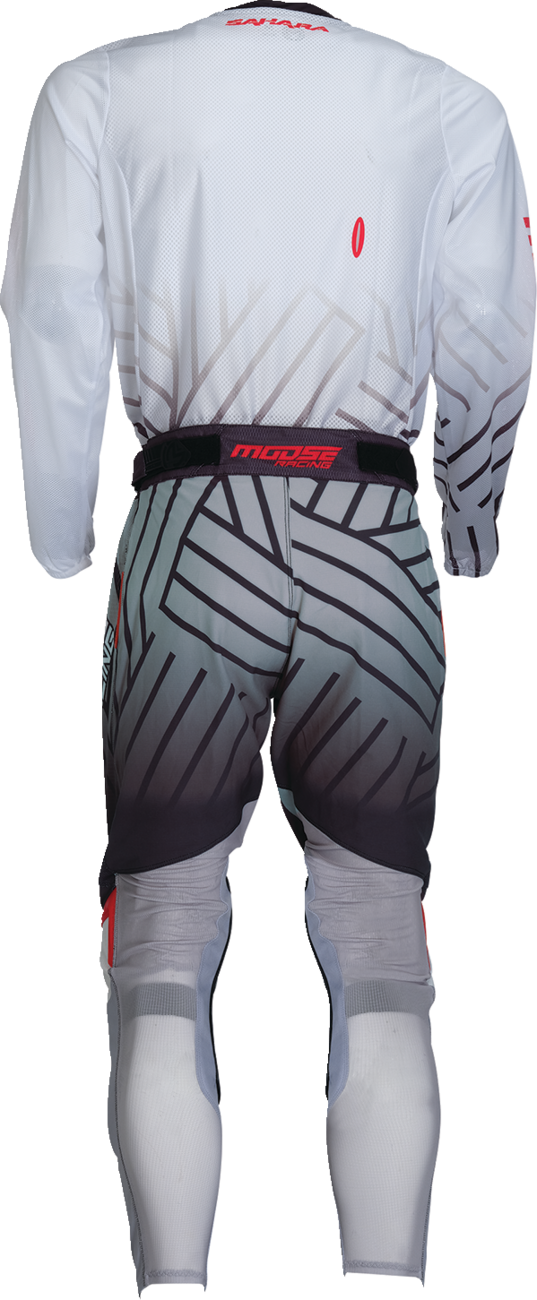 Black and white Moose Offroad Sahara Jersey in small size, designed for offroad performance and adventure.
