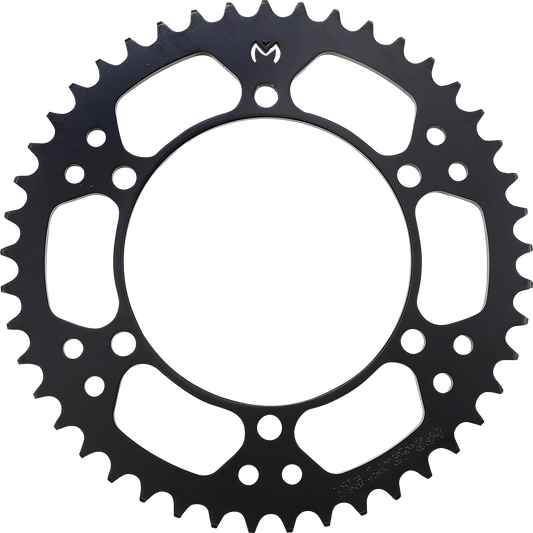 Moose Offroad Yamaha rear sprocket with 45 teeth, high-carbon steel, zinc-plated for durability and off-road performance.