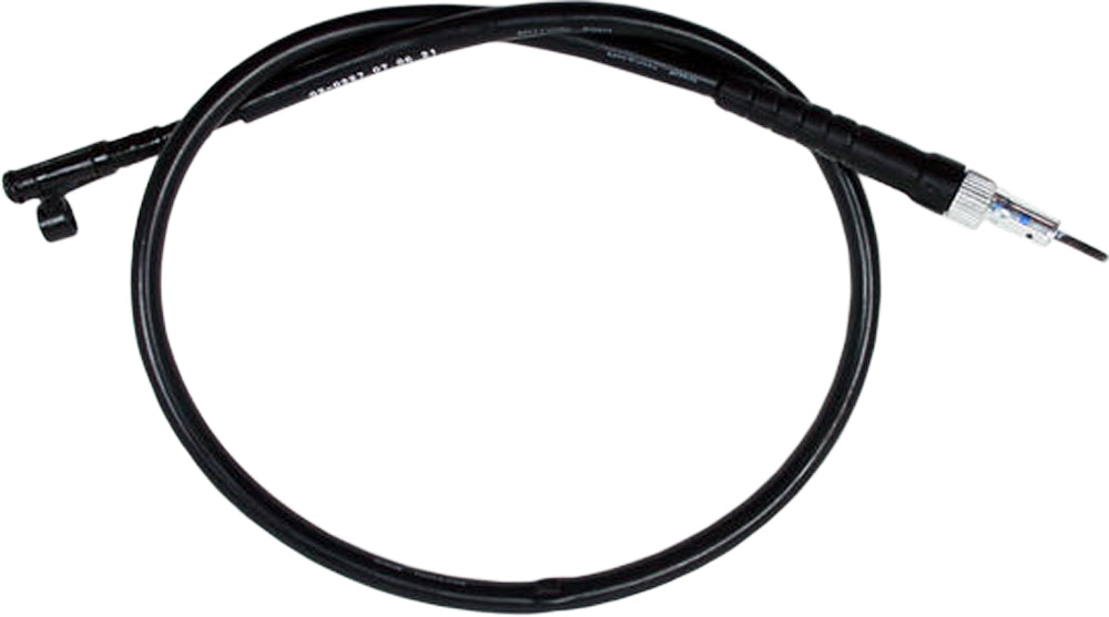 Motion Pro 02-0227 black vinyl speedo cable for motorcycle dash systems, durable and flexible for accurate speedometer readings.