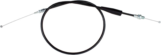Motion Pro black vinyl motorcycle throttle pull cable with metal ends, designed for smooth throttle operation.