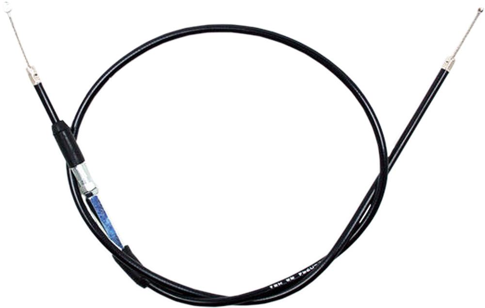 Black vinyl hot start cable for motorcycle engines by Motion Pro, model 04-0254, with metal connectors on each end.