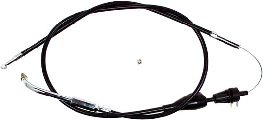 Motion Pro black vinyl idle cable for motorcycle throttle and clutch control, designed for reliable operation and durability.