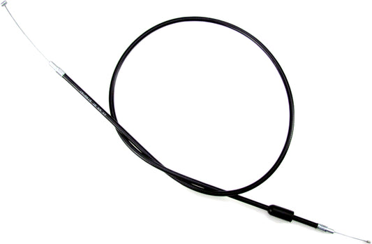 Motion Pro black vinyl throttle cable, part no. 10-0012, showing the flexible cable with black outer sheath and metal fittings.