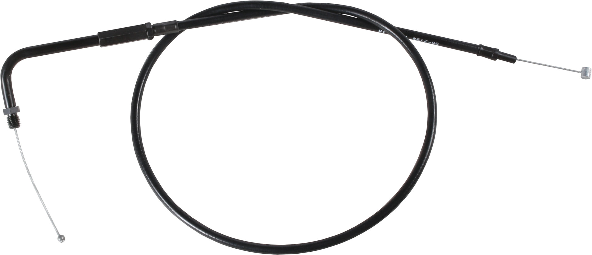 Motion Pro Blackout Throttle Cable Part 06-2396, motorcycle throttle cable with black finish and durable construction shown in the image.