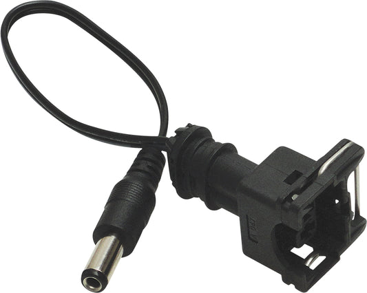 Motion Pro EV1 fuel injector cleaner pigtail with connectors, part number 08-0598, for motorcycle fuel system maintenance.
