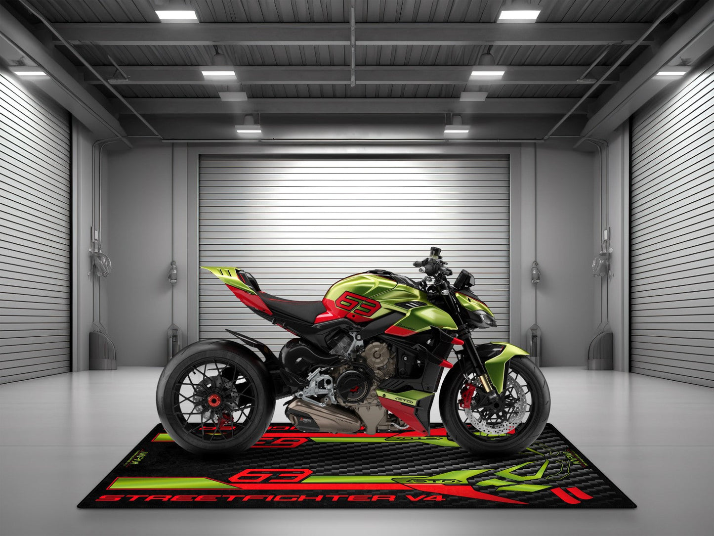 MPM Motorcycle Mat for Ducati Streetfighter V4 Lamborghini Edition - MM4115 - Howling Moto