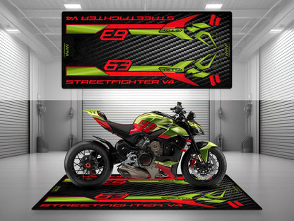 MPM Motorcycle Mat for Ducati Streetfighter V4 Lamborghini Edition - MM4115 - Howling Moto