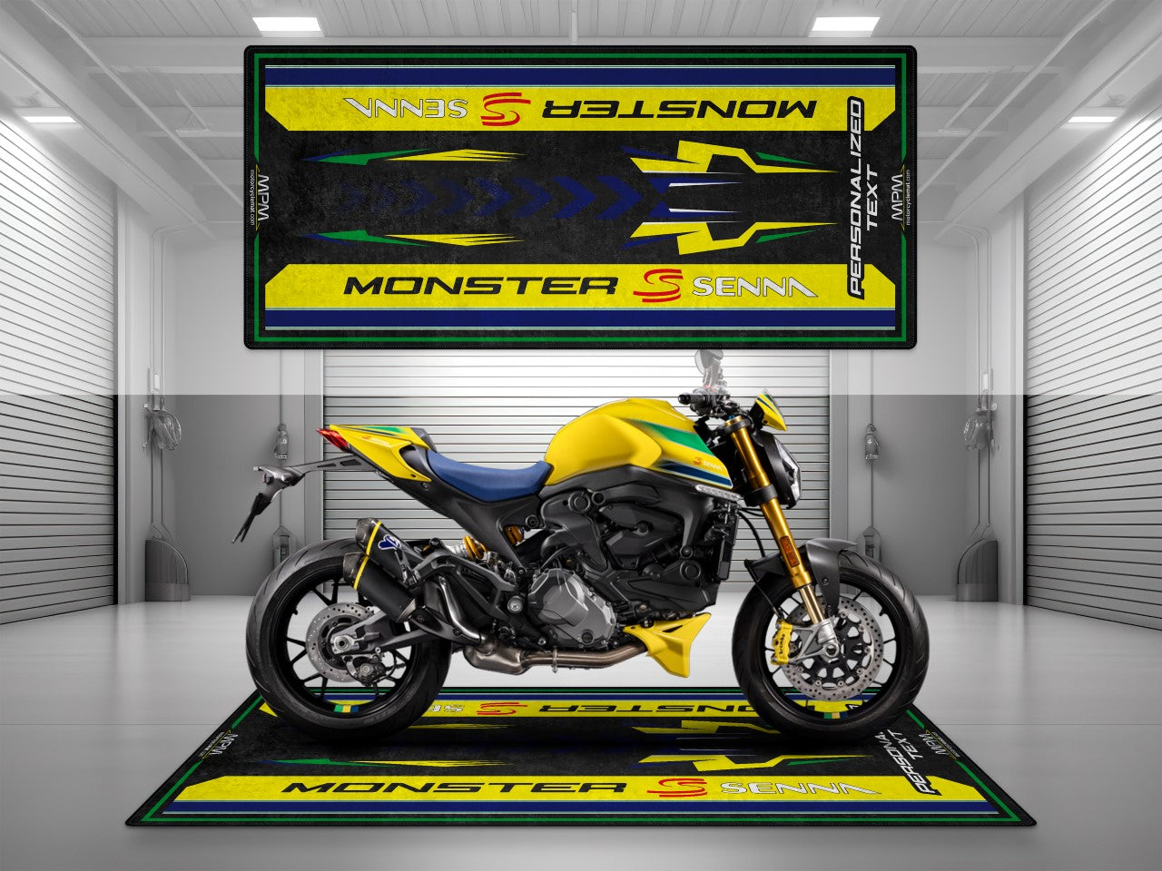 Motorcycle Mat for Ducati Monster Senna Motorcycle - MM4107 - Howling Moto