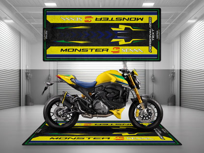 Motorcycle Mat for Ducati Monster Senna Motorcycle - MM4107 - Howling Moto