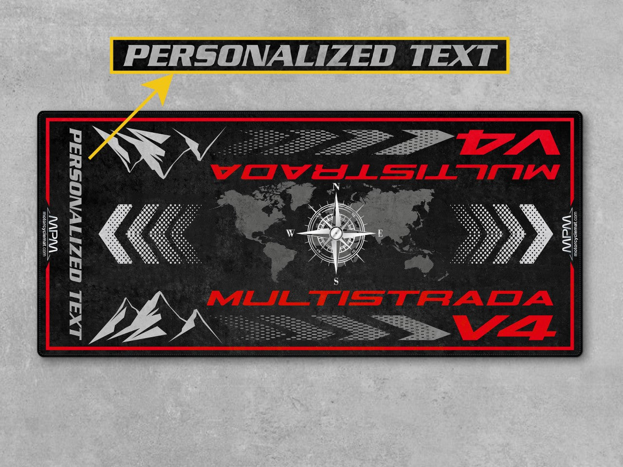 Motorcycle Mat for Ducati Multistrada V4 Motorcycle - MM4109 - Howling Moto