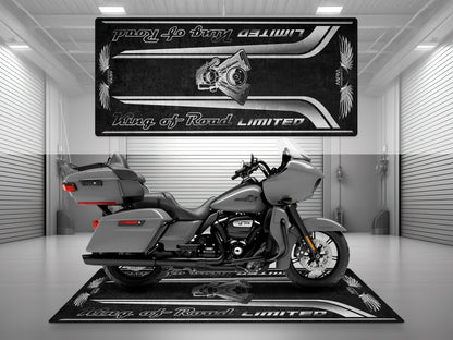 Motorcycle Mat For Cruiser Motorcycle "King of Road Limited" - MM4121 - Howling Moto