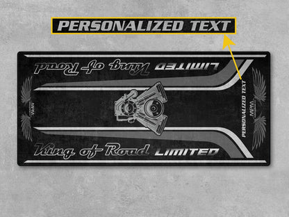 Motorcycle Mat For Cruiser Motorcycle "King of Road Limited" - MM4121 - Howling Moto