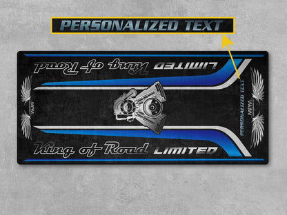 Motorcycle Mat For Cruiser Motorcycle "King of Road Limited" - MM4121 - Howling Moto