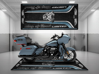 Motorcycle Mat For Cruiser Motorcycle "King of Road Limited" - MM4121 - Howling Moto
