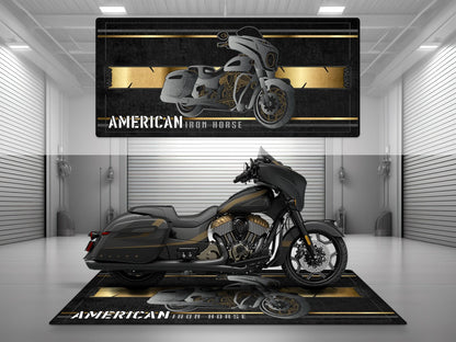 MPM Motorcycle Mat for Indian Chieftain motorcycle, protective floor mat U302