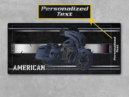 MPM Motorcycle Mat for Indian Chieftain, protective floor mat with motorcycle graphic
