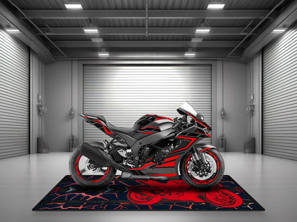 Motorcycle Mat for Kawasaki Motorcycle - U202 - Howling Moto