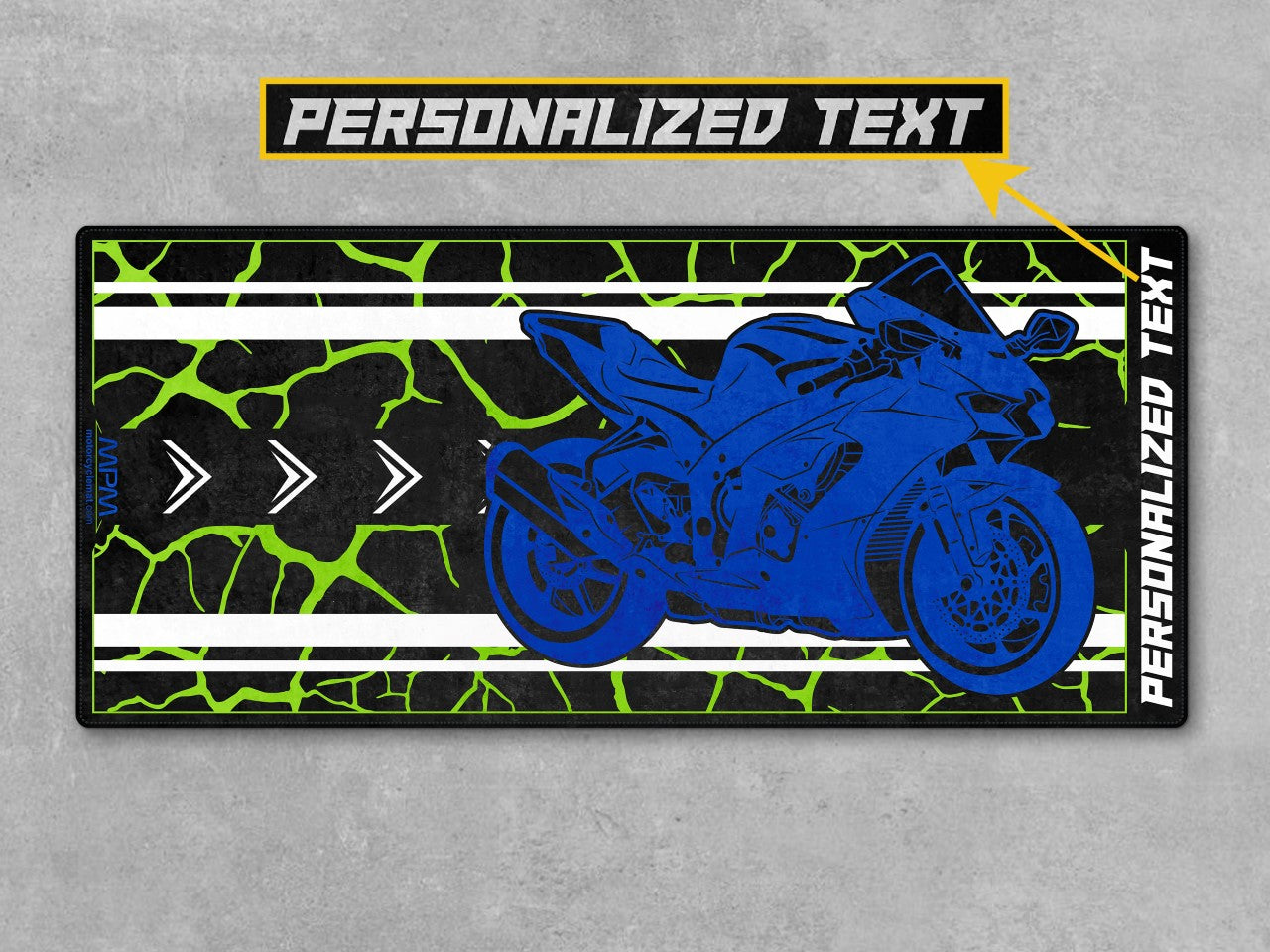 Motorcycle Mat for Kawasaki Motorcycle - U202 - Howling Moto