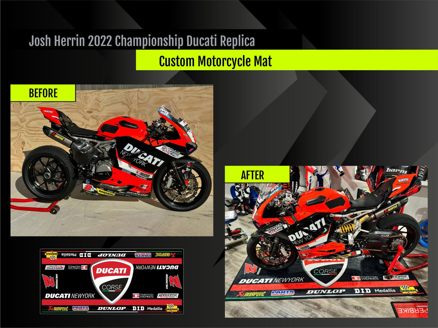 Custom Design MPM Motorcycle Mat – Special Design for You and Your Motorcycle! - Howling Moto