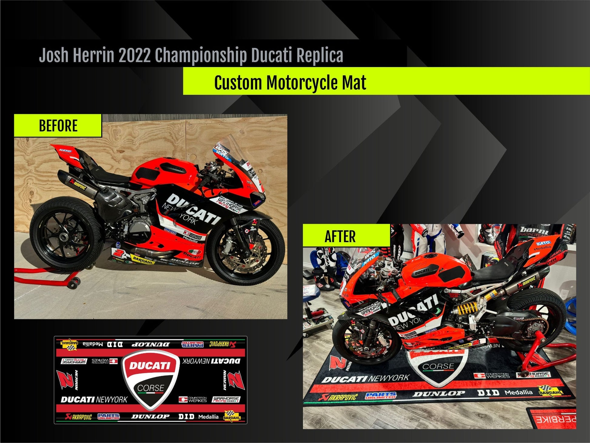 Custom Design MPM Motorcycle Mat – Special Design for You and Your Motorcycle! - Howling Moto