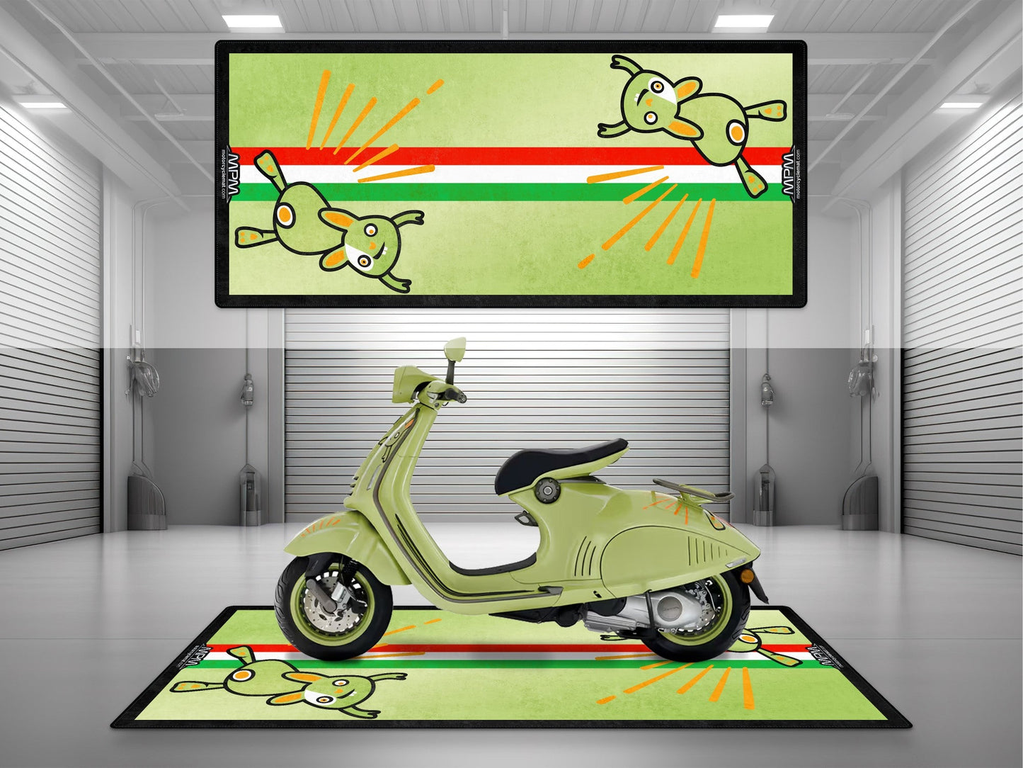 MPM Motorcycle Mat for Vespa Bunny Design - U1102 - Howling Moto