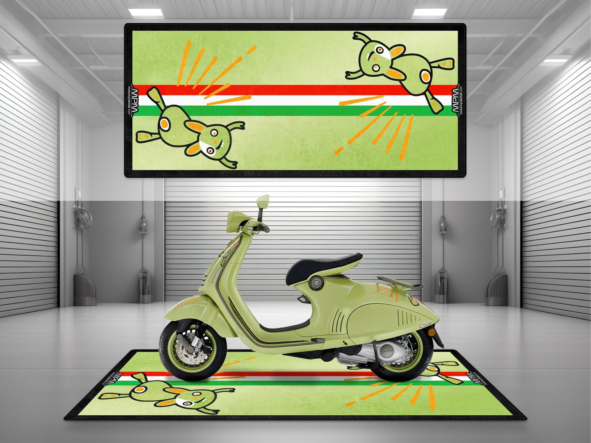 MPM Motorcycle Mat for Vespa Bunny Design - U1102 - Howling Moto