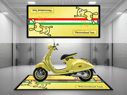 MPM Motorcycle Mat for Vespa Bunny Design - U1102 - Howling Moto