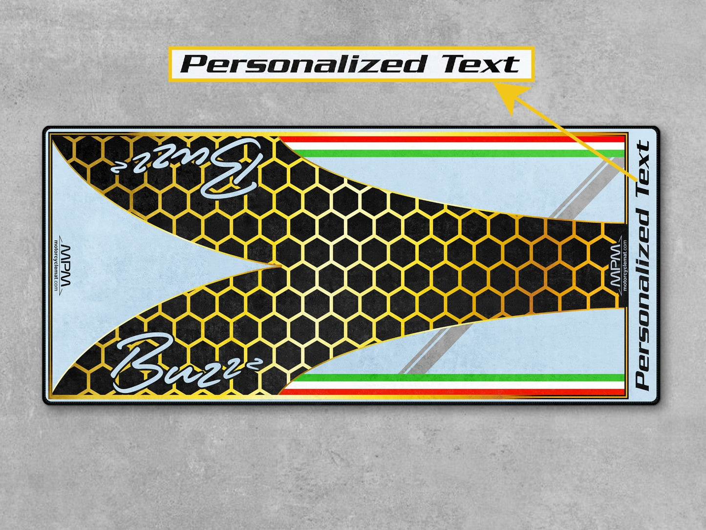 MPM Motorcycle Mat for Vespa Buzzz Design - U1101 - Howling Moto