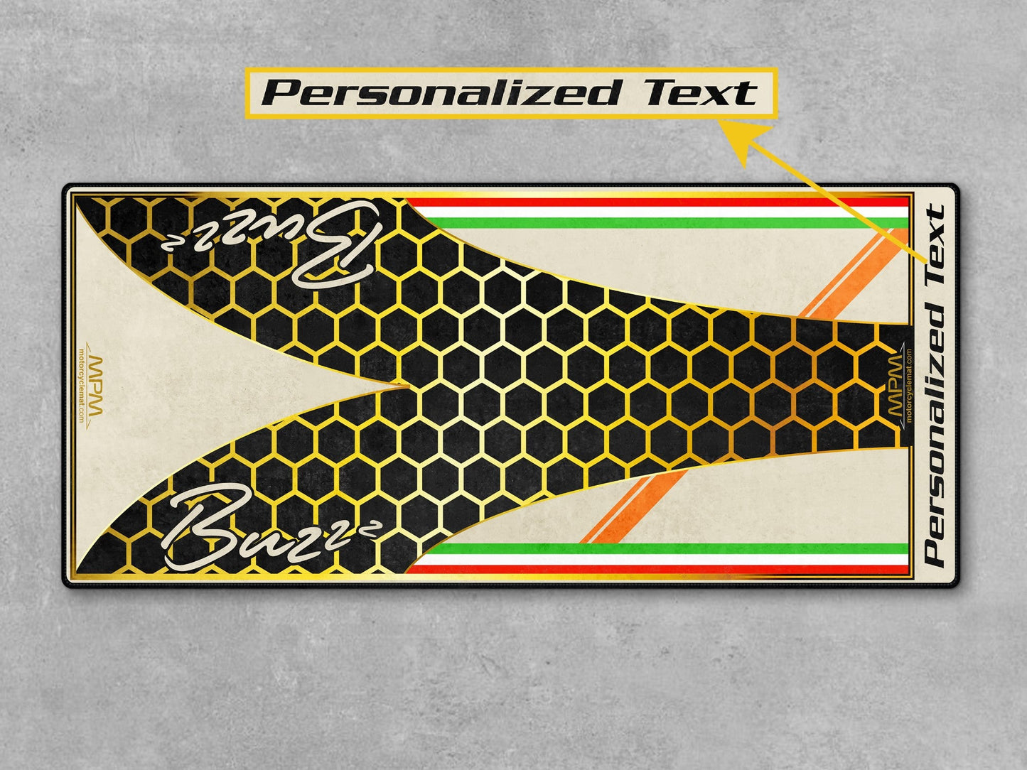 MPM Motorcycle Mat for Vespa Buzzz Design - U1101 - Howling Moto