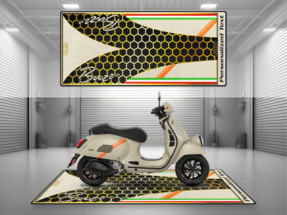 MPM Motorcycle Mat for Vespa Buzzz Design - U1101 - Howling Moto