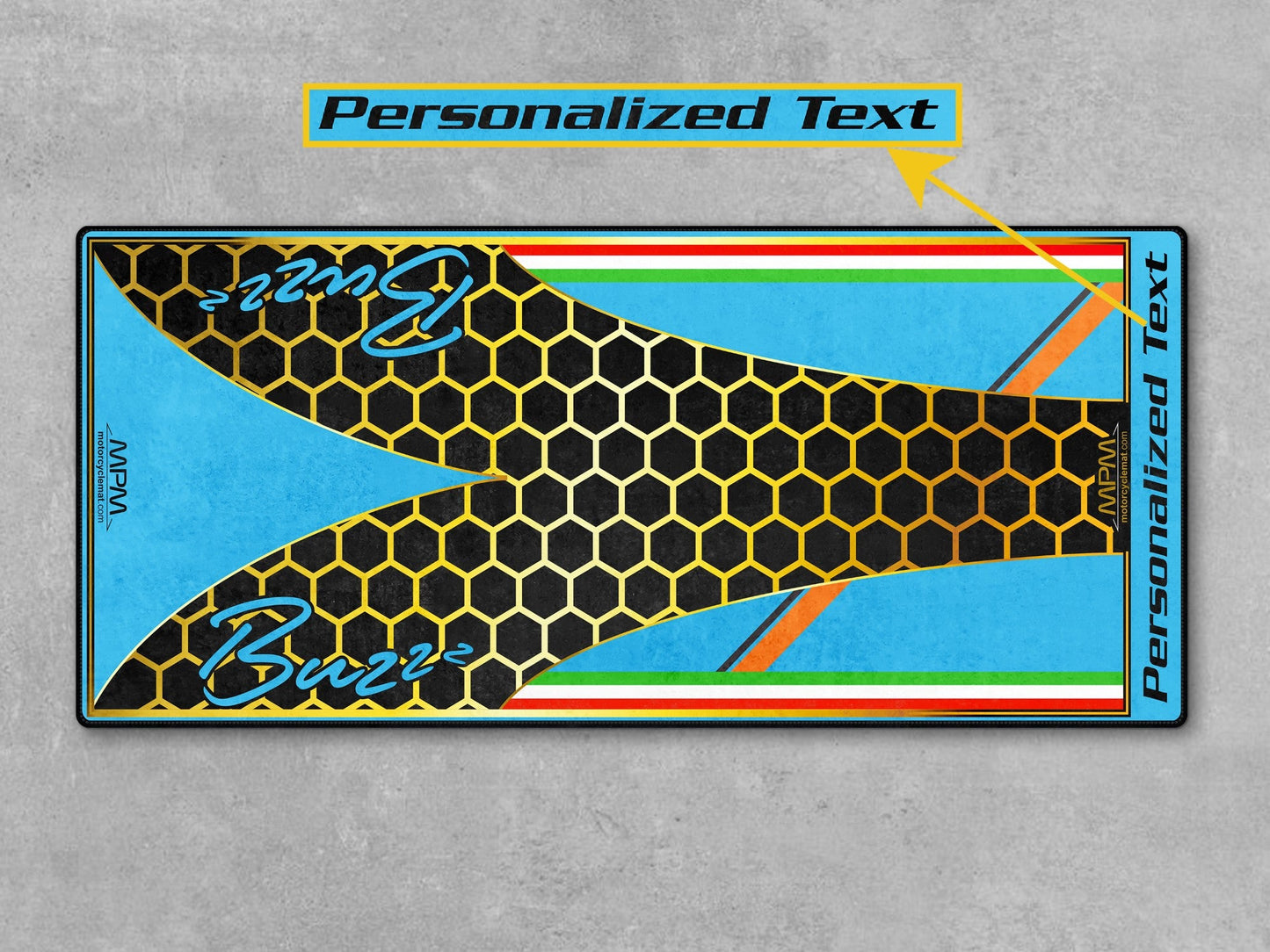 MPM Motorcycle Mat for Vespa Buzzz Design - U1101 - Howling Moto