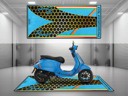 MPM Motorcycle Mat for Vespa Buzzz Design - U1101 - Howling Moto