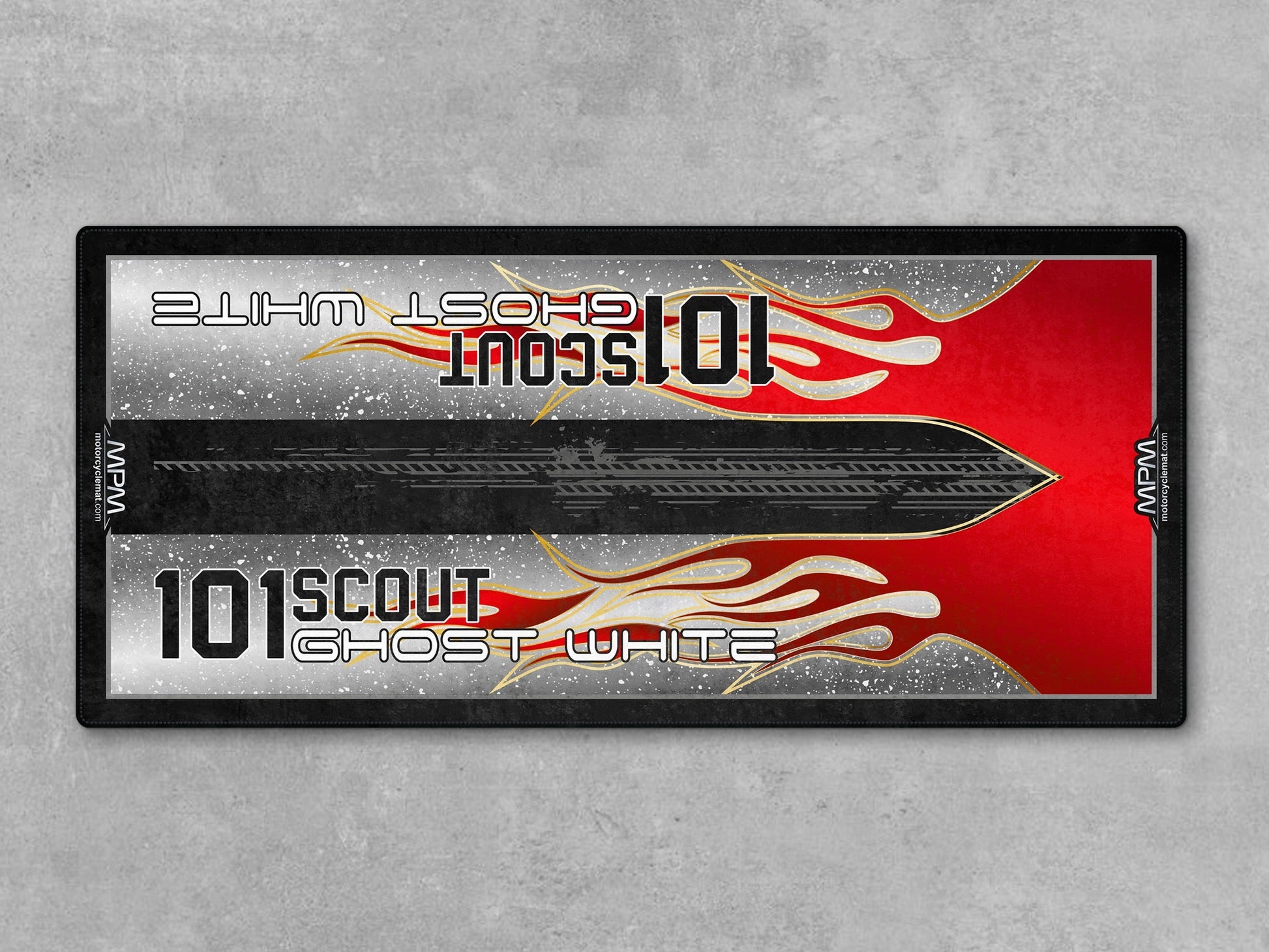 MPM Motorcycle Mat for Indian 101 Scout Bobber - U303 - Howling Moto