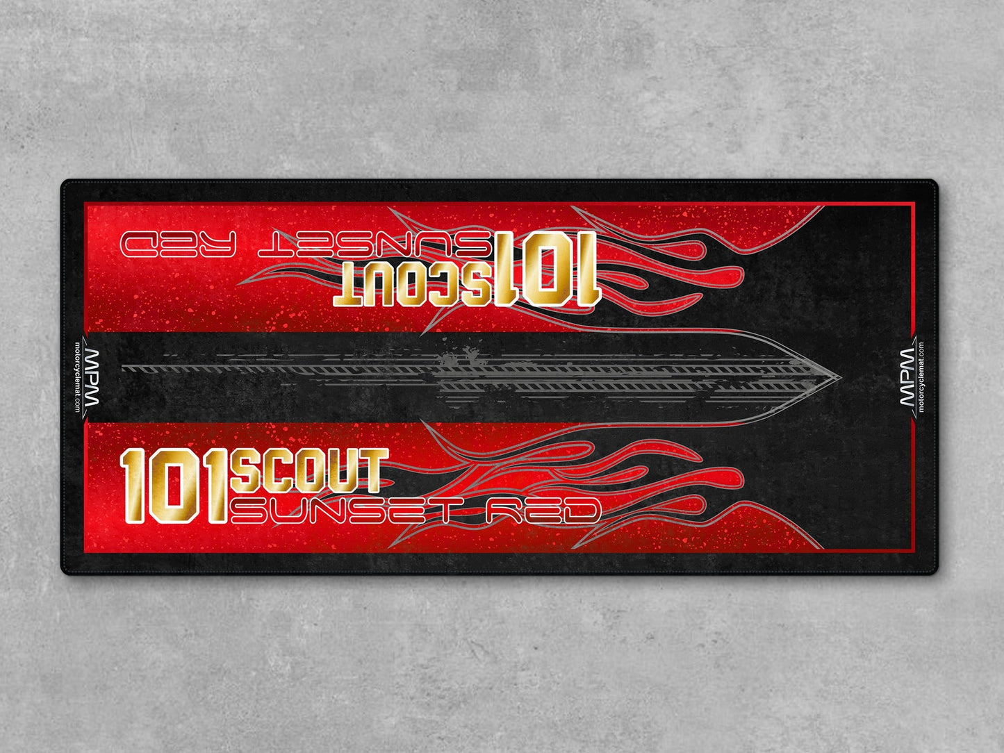 MPM Motorcycle Mat for Indian 101 Scout Bobber - U303 - Howling Moto