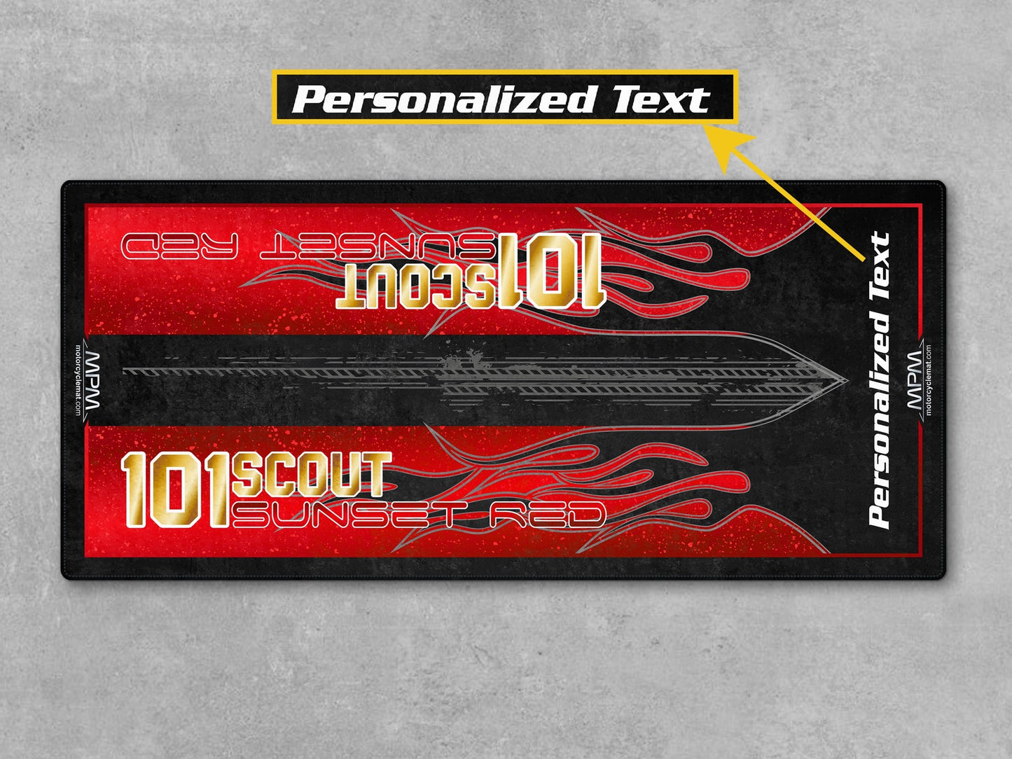 MPM Motorcycle Mat for Indian 101 Scout Bobber - U303 - Howling Moto