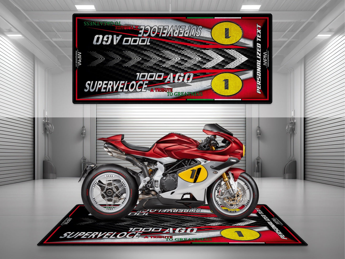 MPM Motorcycle Mat for MV Agusta Superveloce 1000 Ago - U1504 - Howling Moto
